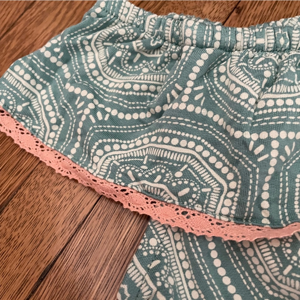 NWT Matilda Jane beachside romper size 6 teal peach lace - Picture 4 of 8